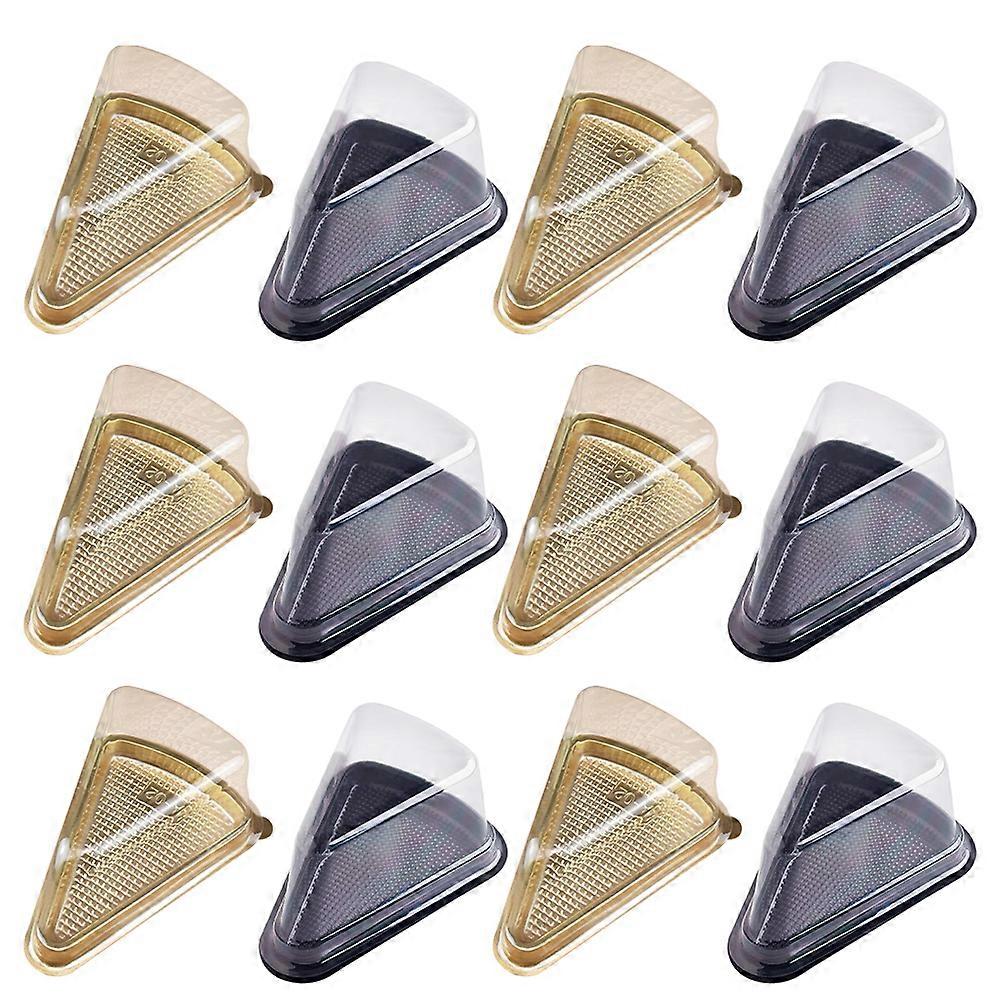 40Pcs Cake Slice Boxes Useful Cake Slice Containers Plastic Cakes Boxes