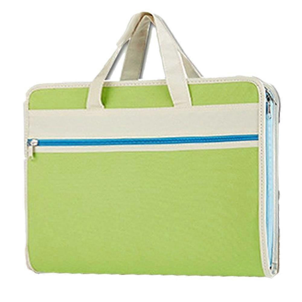 Waterproof canvas storage file bag portable briefcase multi-layer insert folder