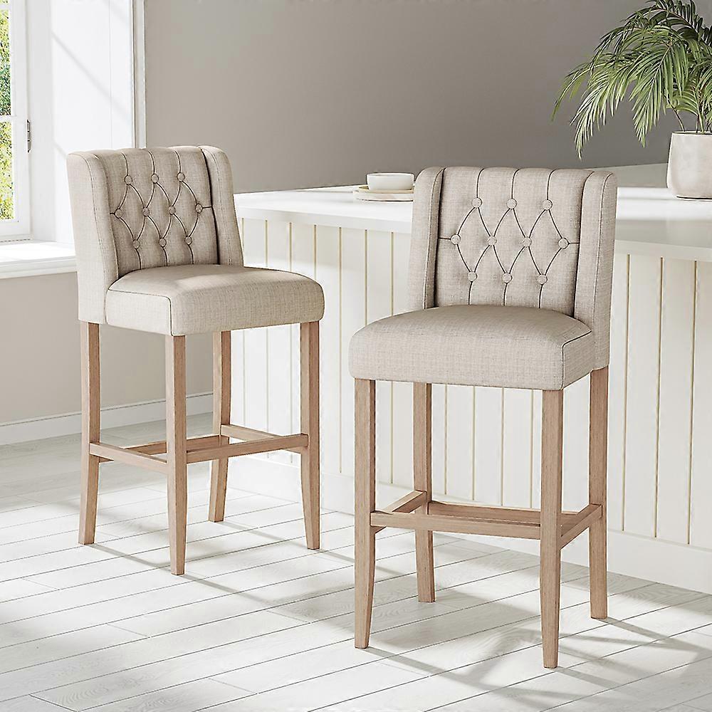 Rustic Bar Stool Breakfast Kitchen Counter Barstools, Set of 2