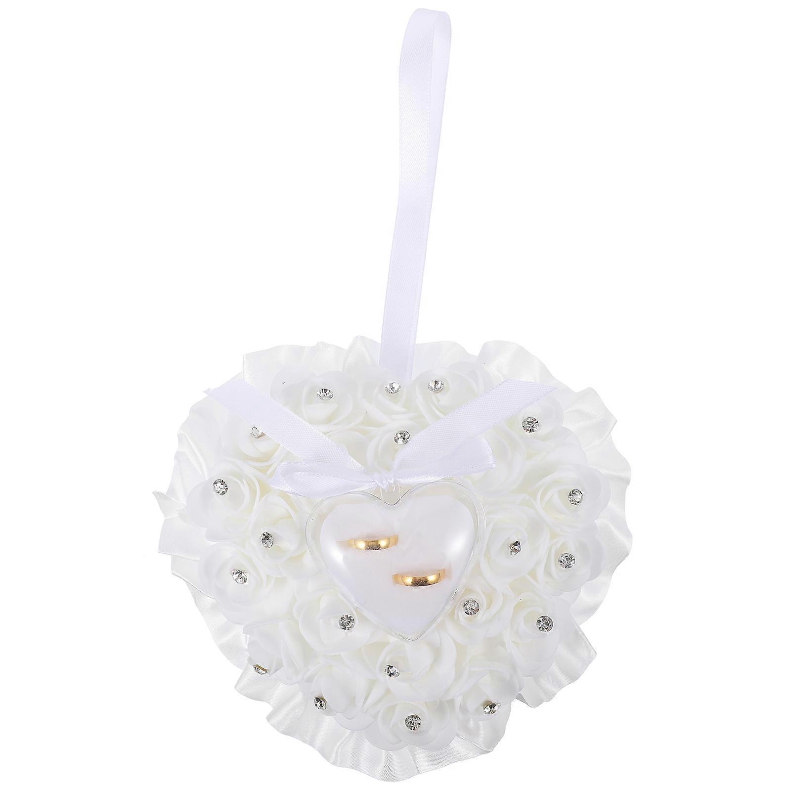 1pc Jewelry Box Heart Rose Flower Ring Box Ring Storage Case for Wedding