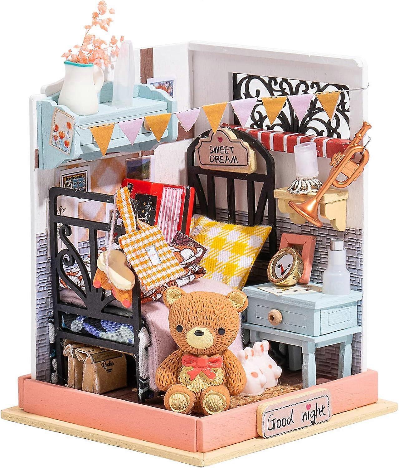 DIY مصغرة الأثاث دمية كيت مجموعة الحمام (حلم حلو)