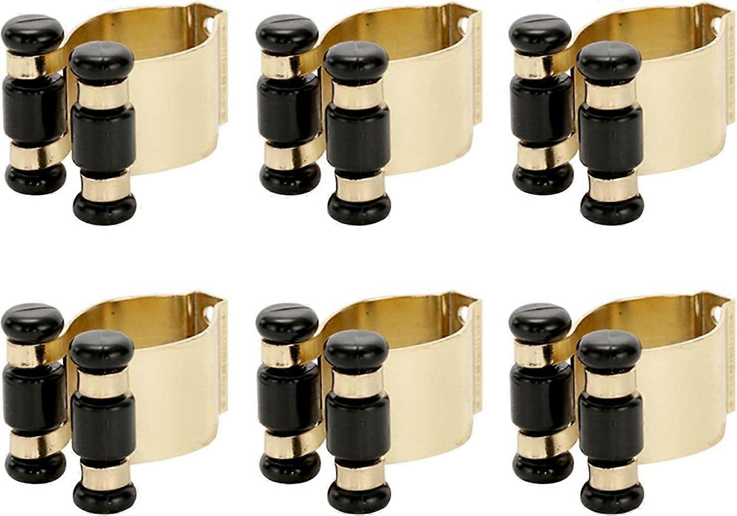 6pcs Pool Cue Clips and Holder Rack Sturdy Metal Pool Cue Billiard Stick Rack Replacement Clips for Cue Racks, for Fishing Rod Storage Rack