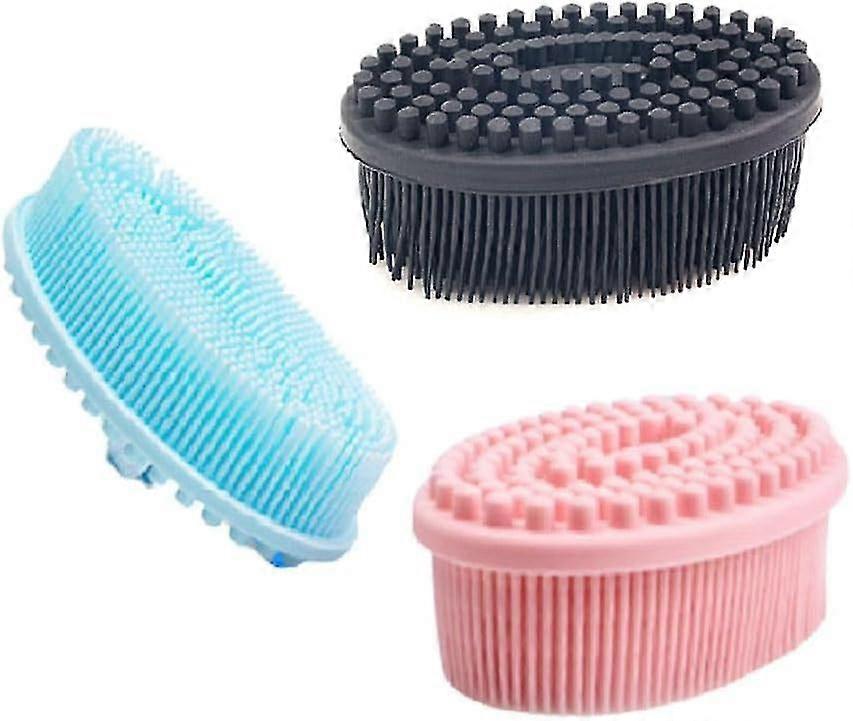 Silicone Body Scrubber Exfoliating Soft Exfoliating Brush - 3PCS