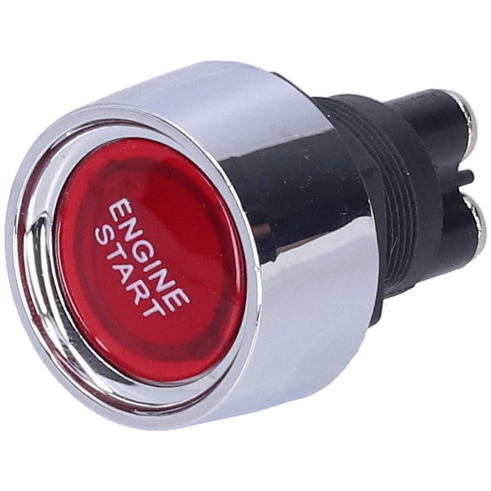 Car Ignition Switch Push Engine Starter Universal Replacement for DC 12V RVs Dirt Bike VehiclesRed