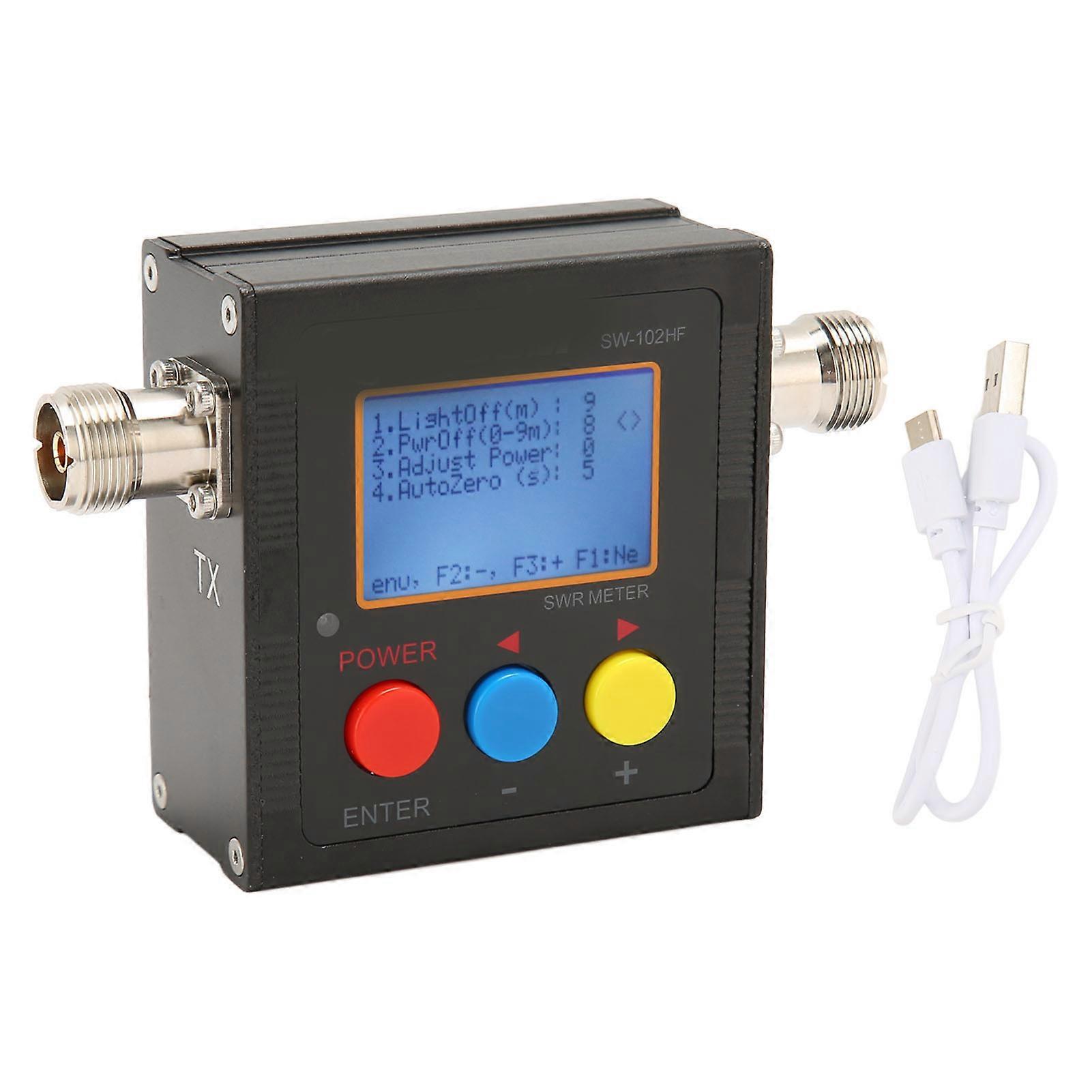 Short Wave SWR Meter with Backlit LCD Display HF 1.570MHz 120W Digital Shortwave Standing Wave Meter for Two Way Radio NO.8716
