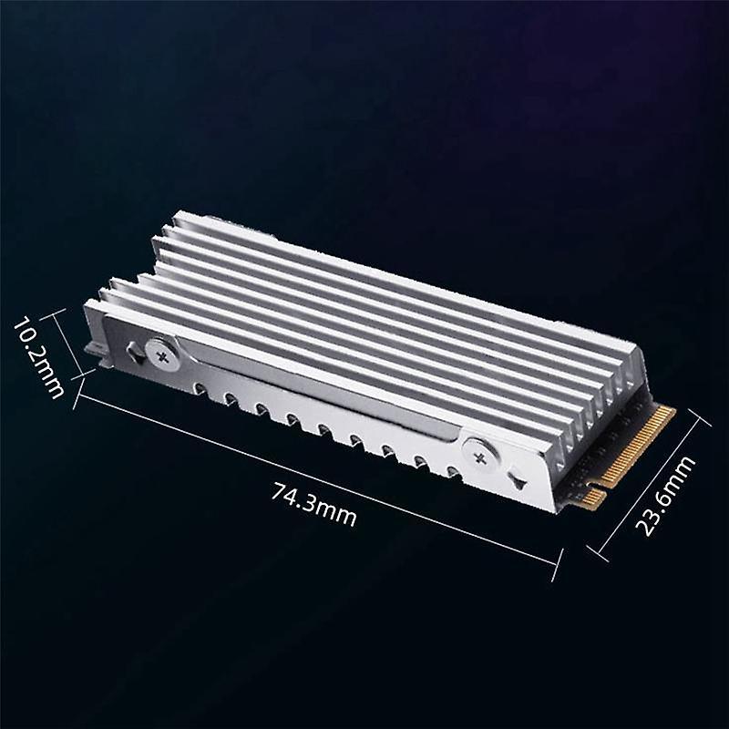 M.2 NGFF PCIe NVMe 2280 SSD Aluminum Heat Sink + Thermal Pad – Universal Black Cooler