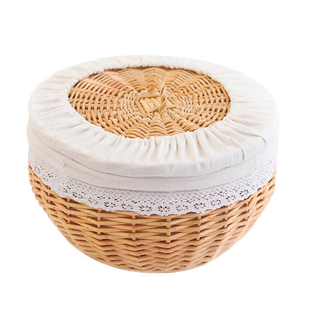 1pc ψάθινη ύφανση craft καλάθια τροφίμων επιδόρπιο ζαχαροπλαστικής καλάθι ψωμιού