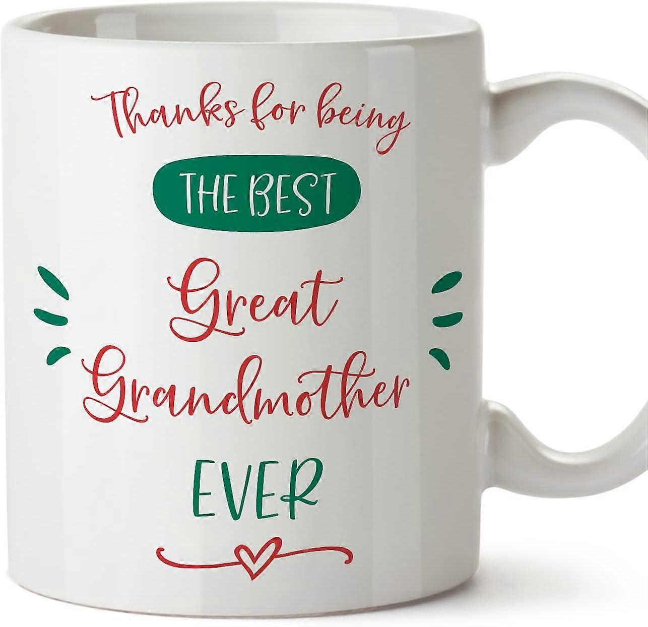 曾祖母マグカップありがとう最高の家族の面白いギフトセラミック11オンスマグ