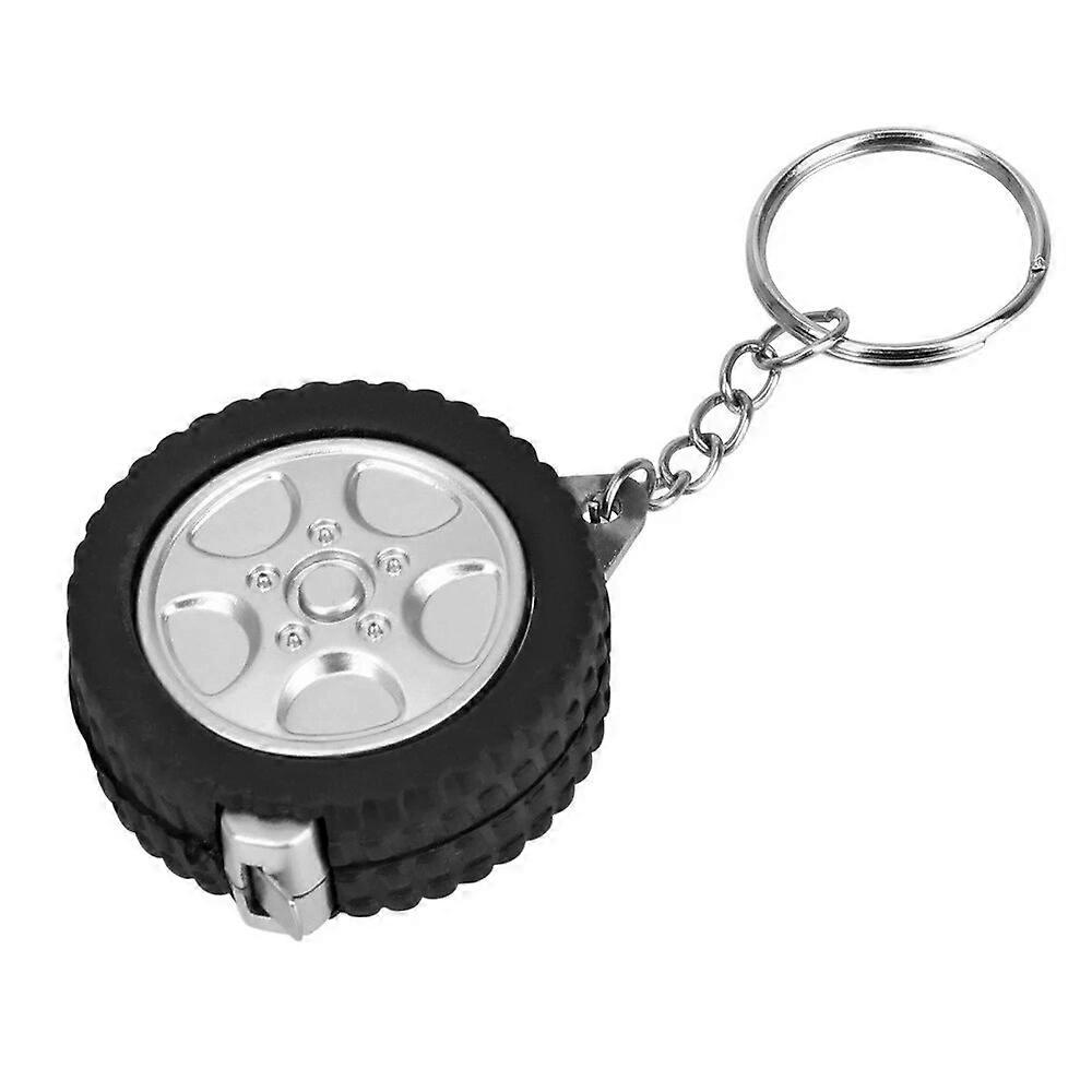 95cm 394 Retractable Measuring Tape Creative Tire Shape Measuring Tape 40*15mm Portable Key Chain Roll Ruler Measuring Tool