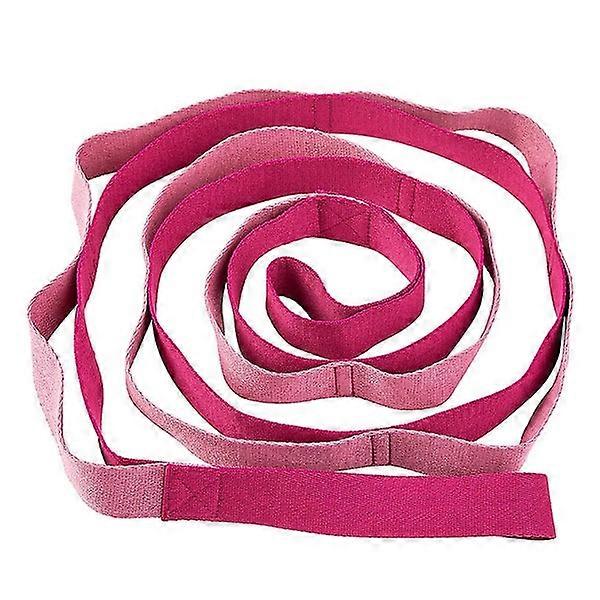 Multi-Loop Non-Elastic Yoga Stretch Strap for Yoga, Dance, Pilates