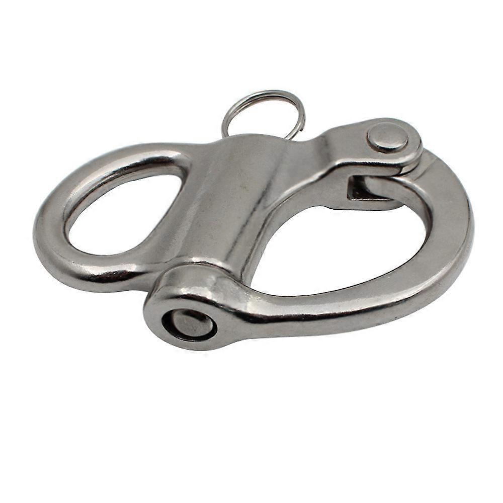 Snap Shackle Quick Release Stainless Steel Fixed Shackle Anchor Boat Rigging with Round Ring,2024 Ping