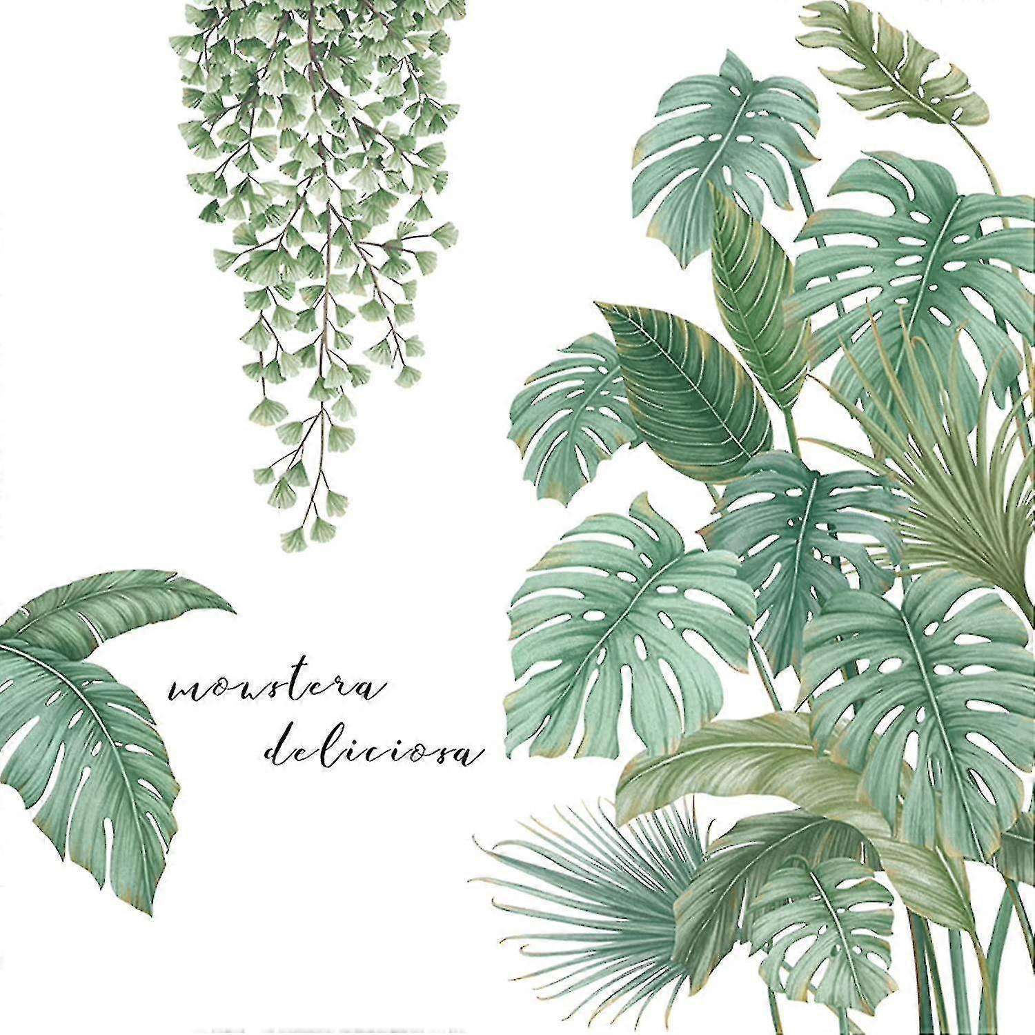 ملصق جدار النبات الخلفي الخيزران حديقة ورق الجدران الصغيرة الطازجة باب الديكور ملصق ملصقات الحائط