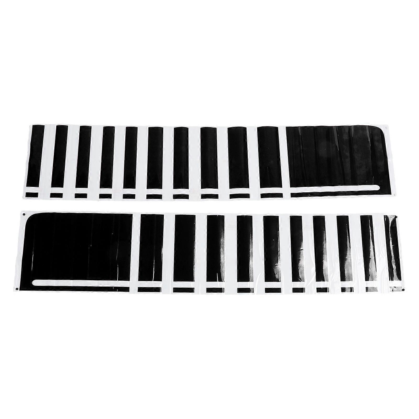 1 זוגות רכב מכסה המנוע פסים מדבקות שמאל ימין רכב גוף מירוץ ספורטיבי מדבקת קישוט למשאיות SUV רכבי שטח שחור מט