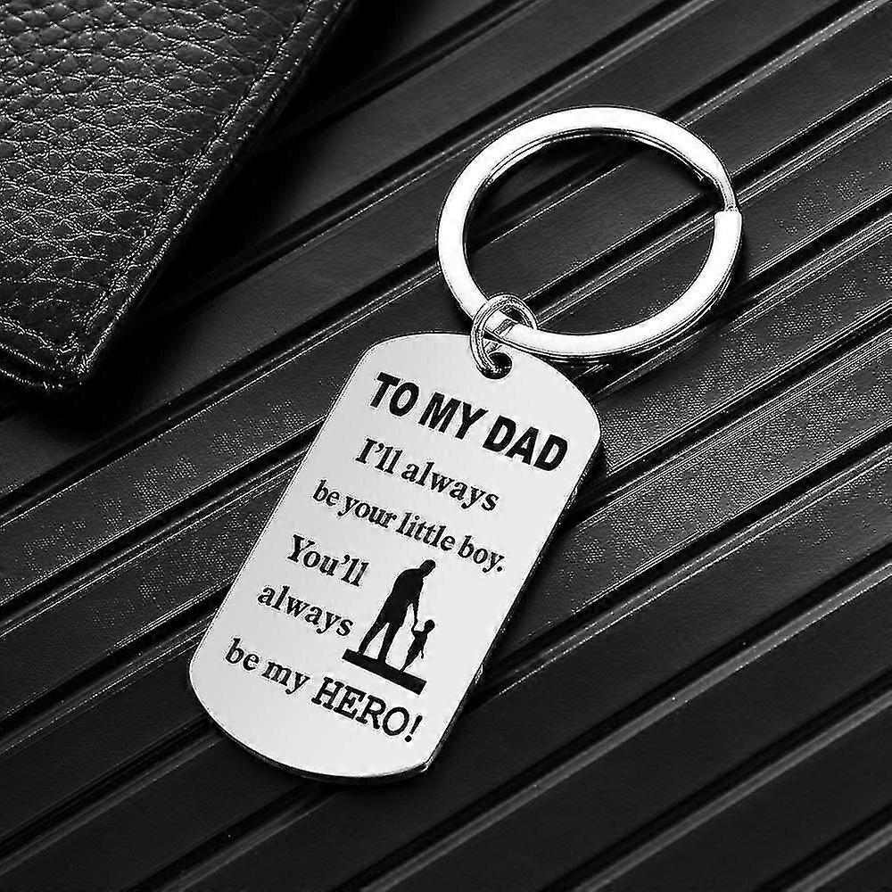 À mon père Mode Porte-clés en acier inoxydable Collier Lettrage Notes d’amour Papa
