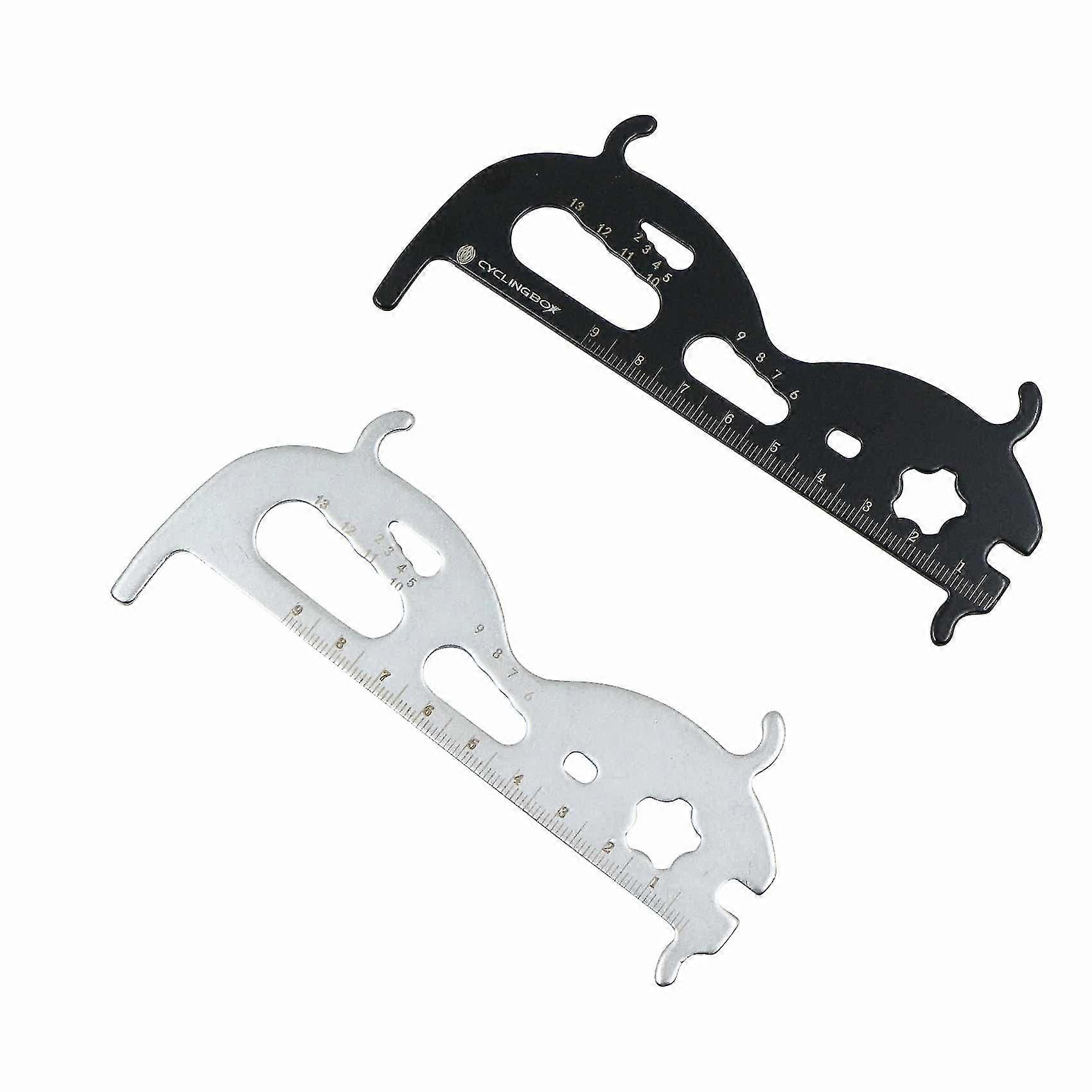2023 - Bike Chain Indicator Wear Tool Ruler - 2 Pcs Chain Gauges Indicator 6 In 1 Repair, Measure Chains Ra