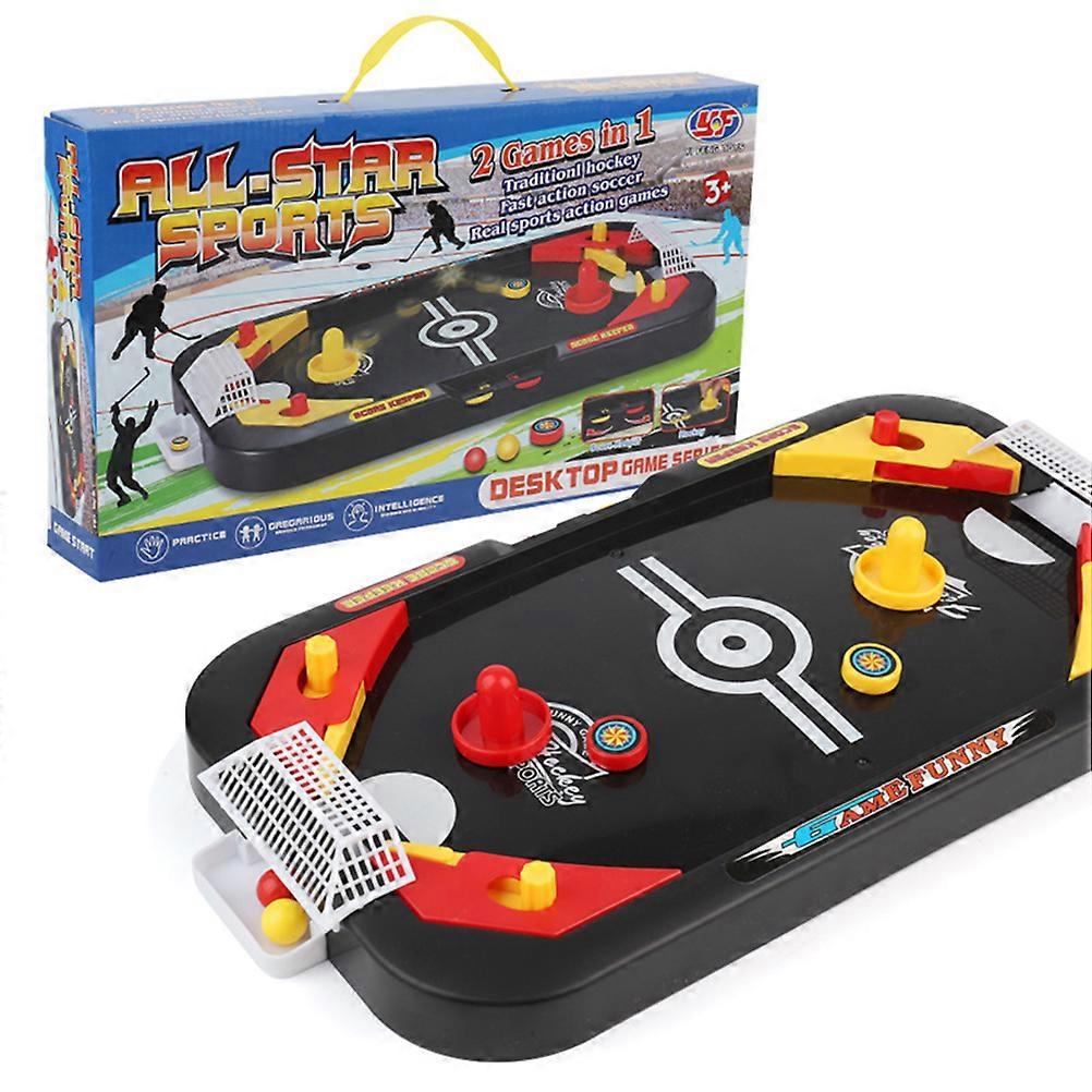 2 in 1 Tabletop Game Set for Children Air Hockey Tabletop Game and Soccer Pinball Tabletop Game for Kids Adults