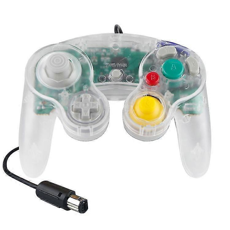 Blå lilla Gamecube-controller, kablet controller til Wii Nintendo Gamecube