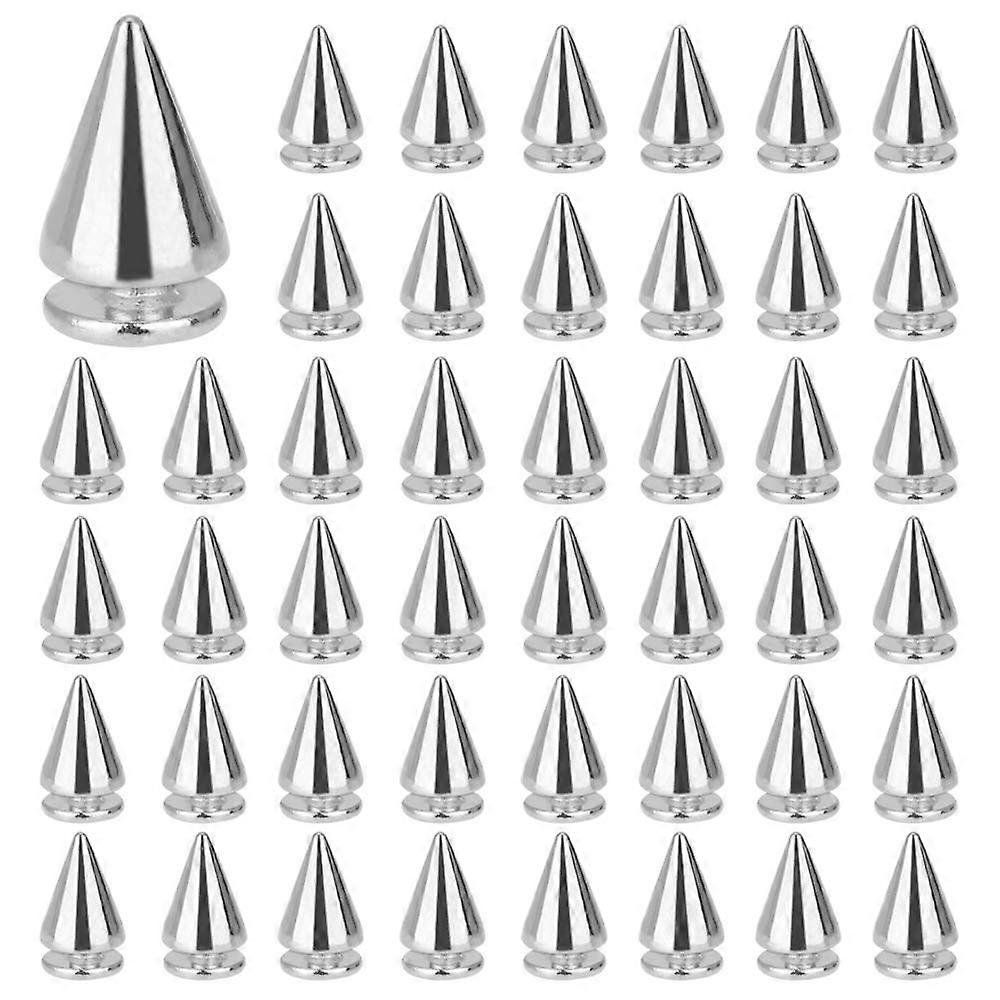 50 PCS Cone Studs Spikes 10*26mm Punk Spikes Studs Cool Metal Spikes Rivet Screw Back Bullet Studs for Clothing Leather Jacket DIY Craft Belt Bag Brac