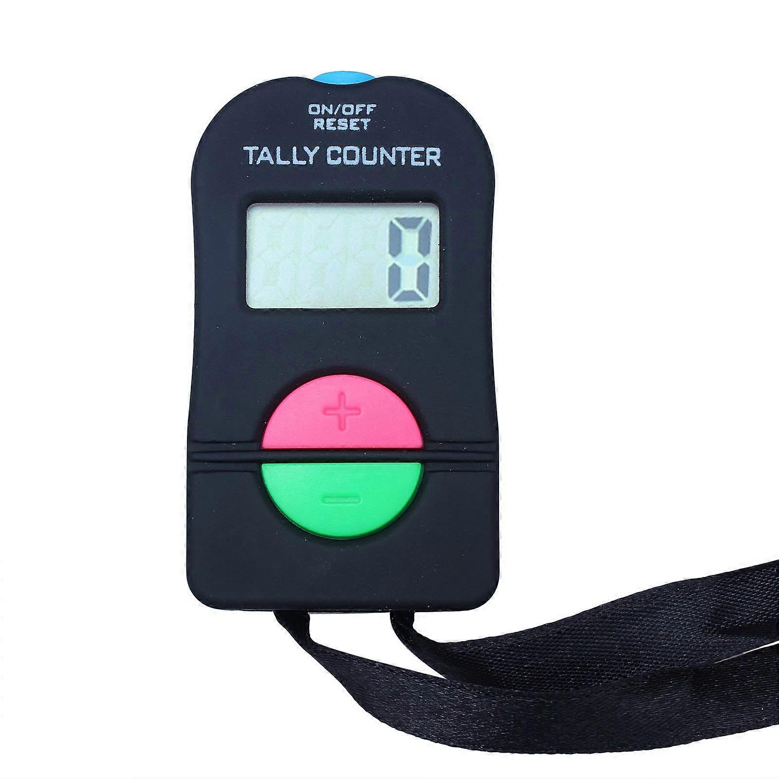 Clicker Electronic Counter, Digital Hand Tally Counter Electronic Manual Clicker with Lanyard Add Subtract Model