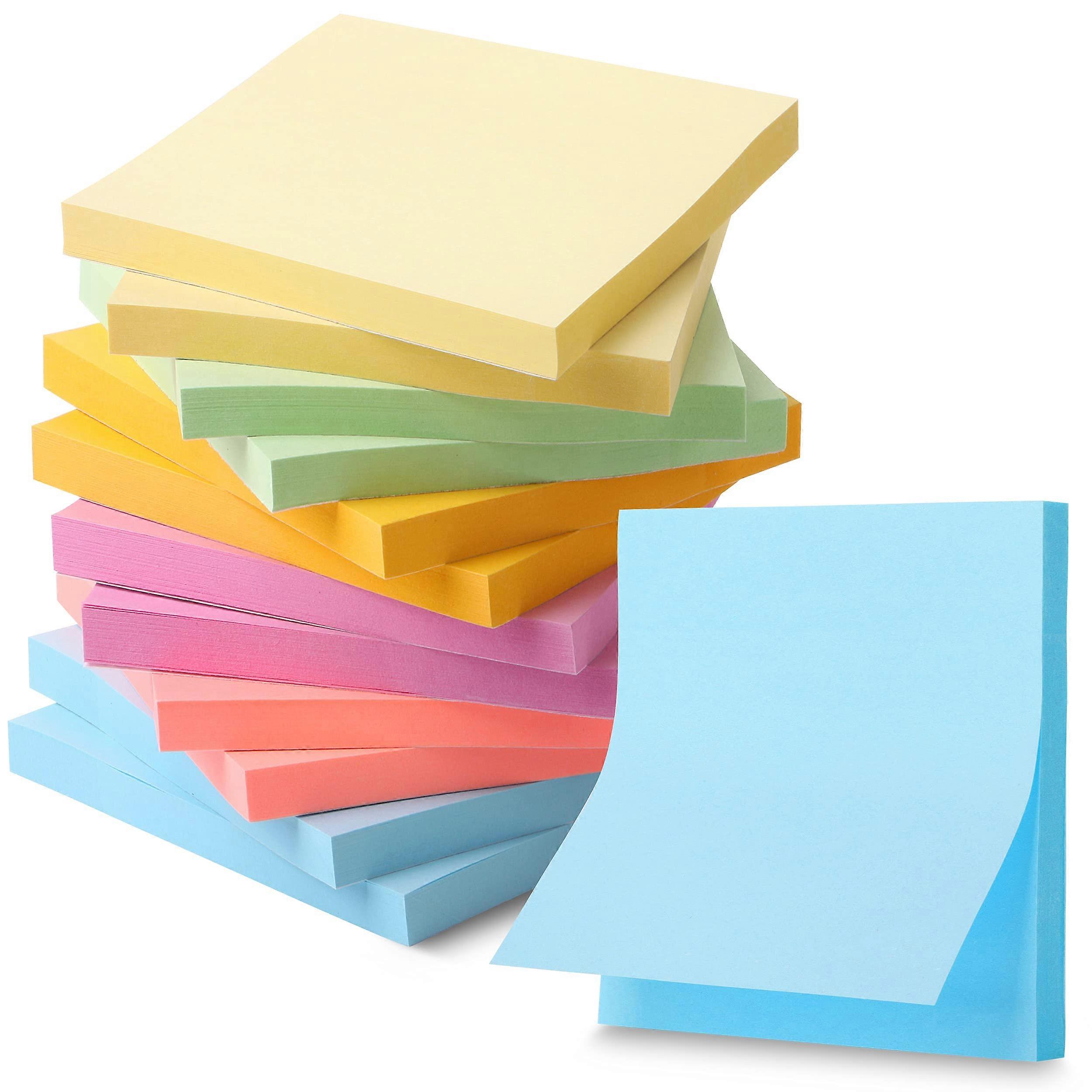 Sticky Notes, 3x3, 12 Pads, Pastel Sticky Notes, Sticky Note, Self-Stick Note Pads, Sticky Pads, Sticky Notes