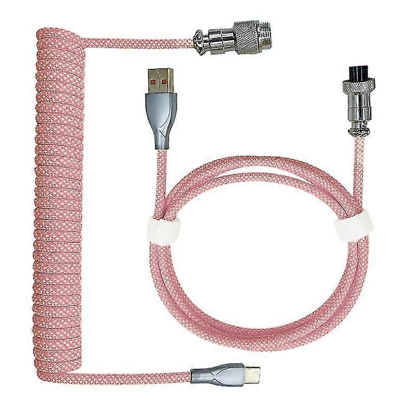 Type-c To Usb Data Cable Mechanical Keyboard Coiled Cable Airline Cable Gaming Keyboard Cable Sprin