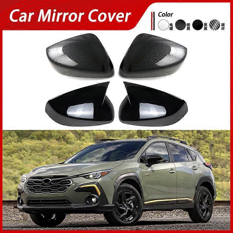 Applicable To 23-24 Subaru Leopard Crosstrek Rearview Mirror Cover Rear-View Mirror Shell Carbon Fiber Pattern Reflector
