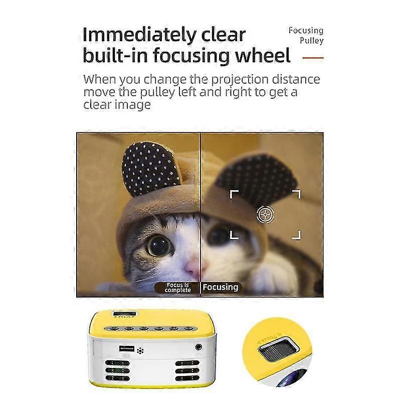 T20 Mini Projector Same-screen Version Portable Usb Hd Led Projector Home Media Video Player Projec