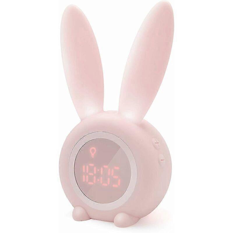 Cute Rabbit Shaped Induction Alarm Clock, Intelligent Automatic Breathing Light
