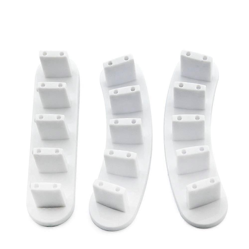 3 pcs False Nail Art Tips Practice Display Stand Tool (White)