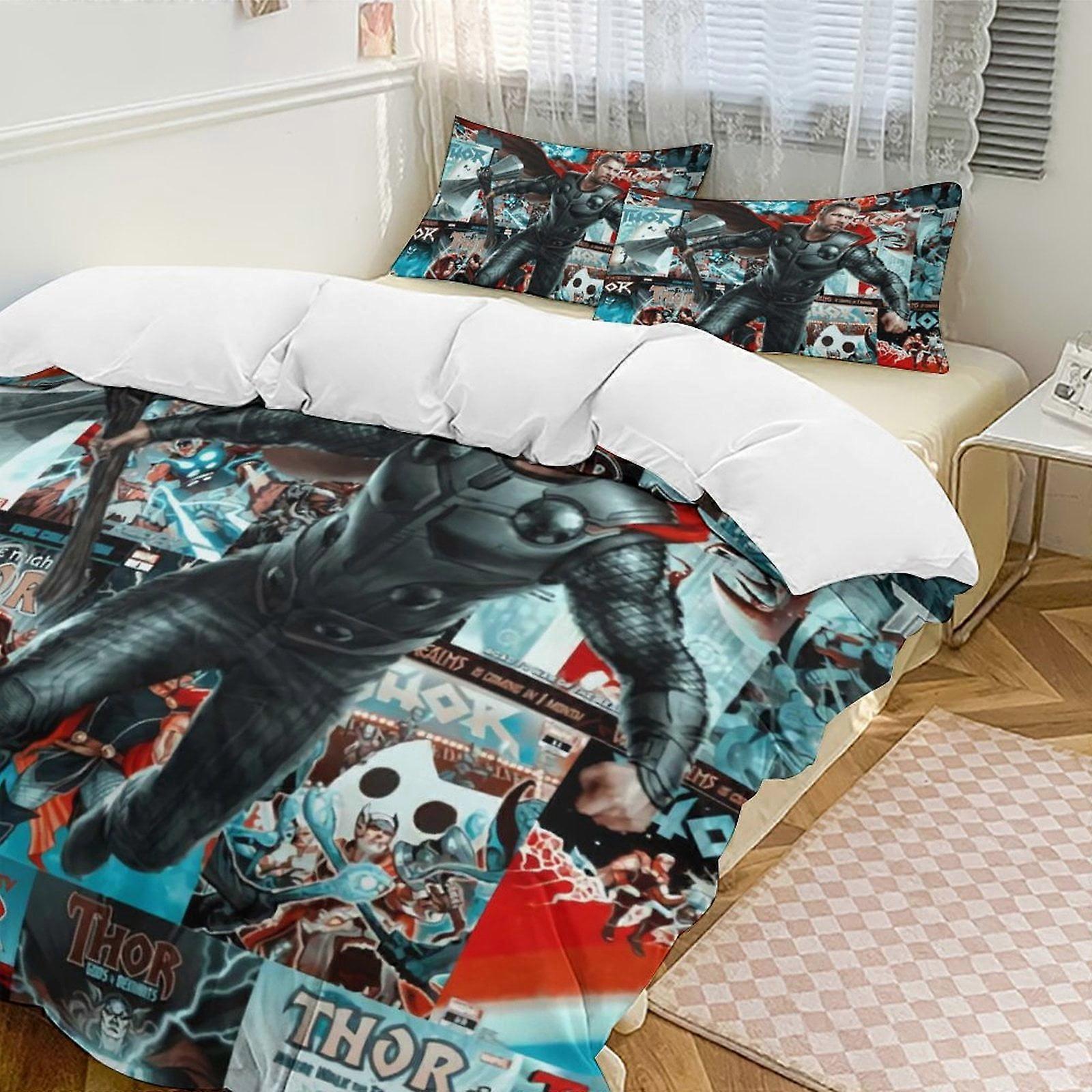 v3843  Bed Sheets Bedding Captain AmericaCartoon Collection 3-Piece Comforter Set, Personalized Bedding Decor for Kids And Teens  Bed Sheets  yuq3843