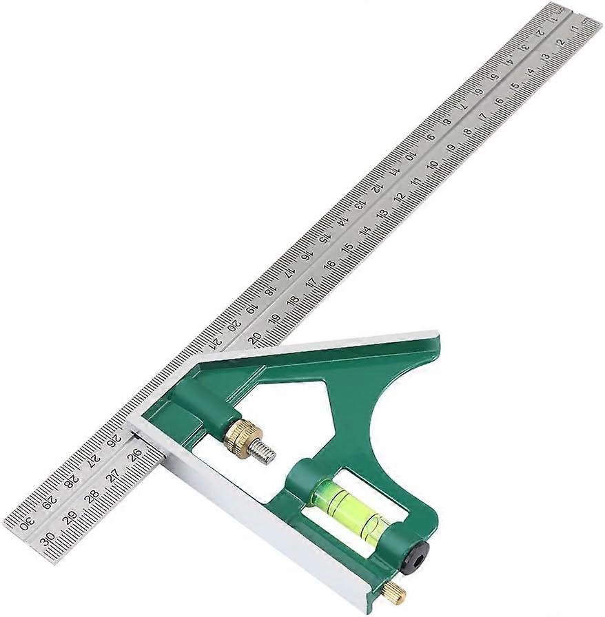 300mm Square Combination Multi-functional 90 Degree Angle Square Ruler Stainless Steel Forging Ruler Measuring Tools Marking Non-rusty Layout