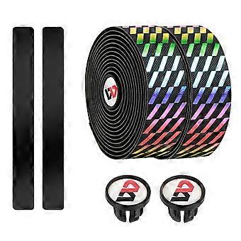 MTB Road Bike Handlebar Tape Anti-skid Shock Bicycle PU Belt Colorful Tape with Wrap End Plug Cycling Accessories