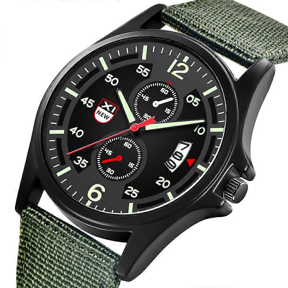 Militaire Nylon Étanche Date Quartz Analog Army Montres-bracelets à quartz pour hommes