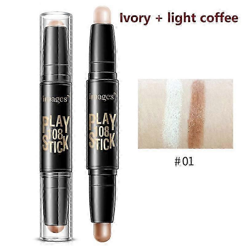 Double-headed High Gloss Contour Stick Multifunctional Facial Three-dimensional Makeup