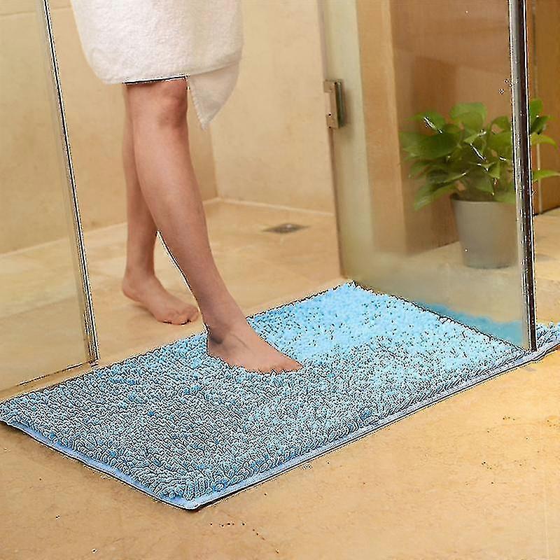 Tapis de salle de bain - Tapis antidérapant - Rayures - Absorbant - Rouge - 50 x 80 cm-YNP