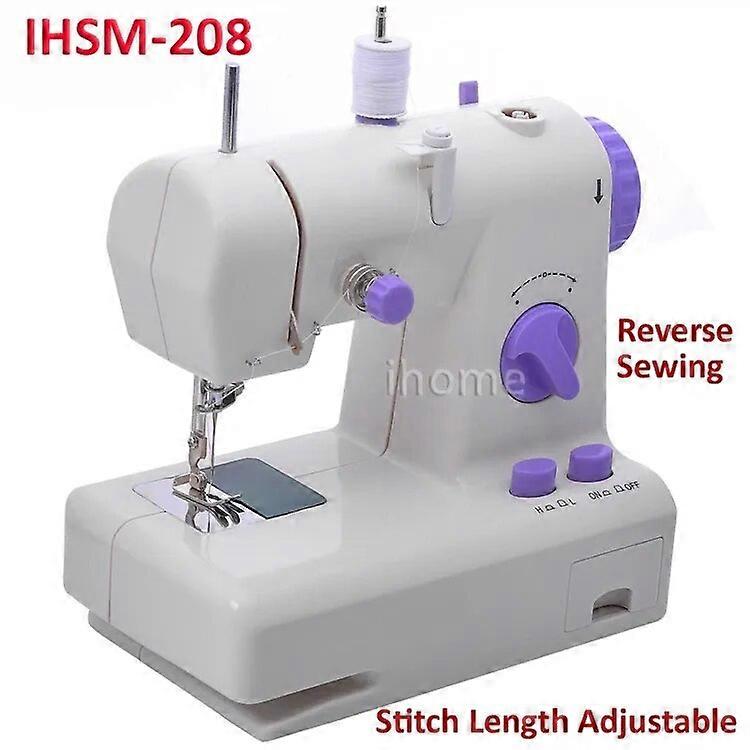 New Home 5 Stitches Sewing Machine With Twin Needle Sewing and Reverse Function, LED light, Power Adapter, 2 speeds sewing cart