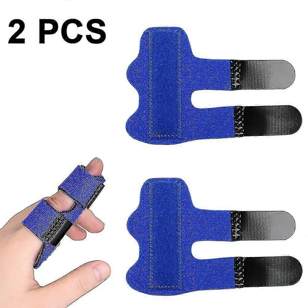 2 Pieces Finger Splint, Broken Finger Splint For Finger Protection, Bright Blue