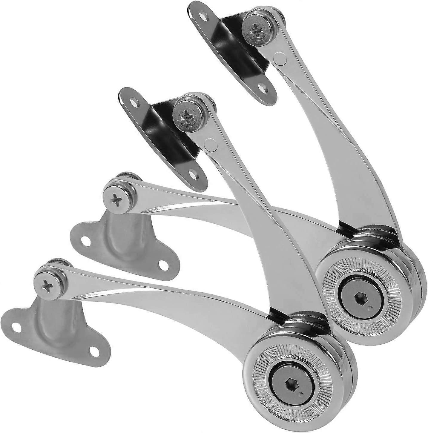 (2-Pack) Folding Support Hinge, Cabinet Door Hinges, Lid Support Hinge Damper Buffer Soft Close Kit