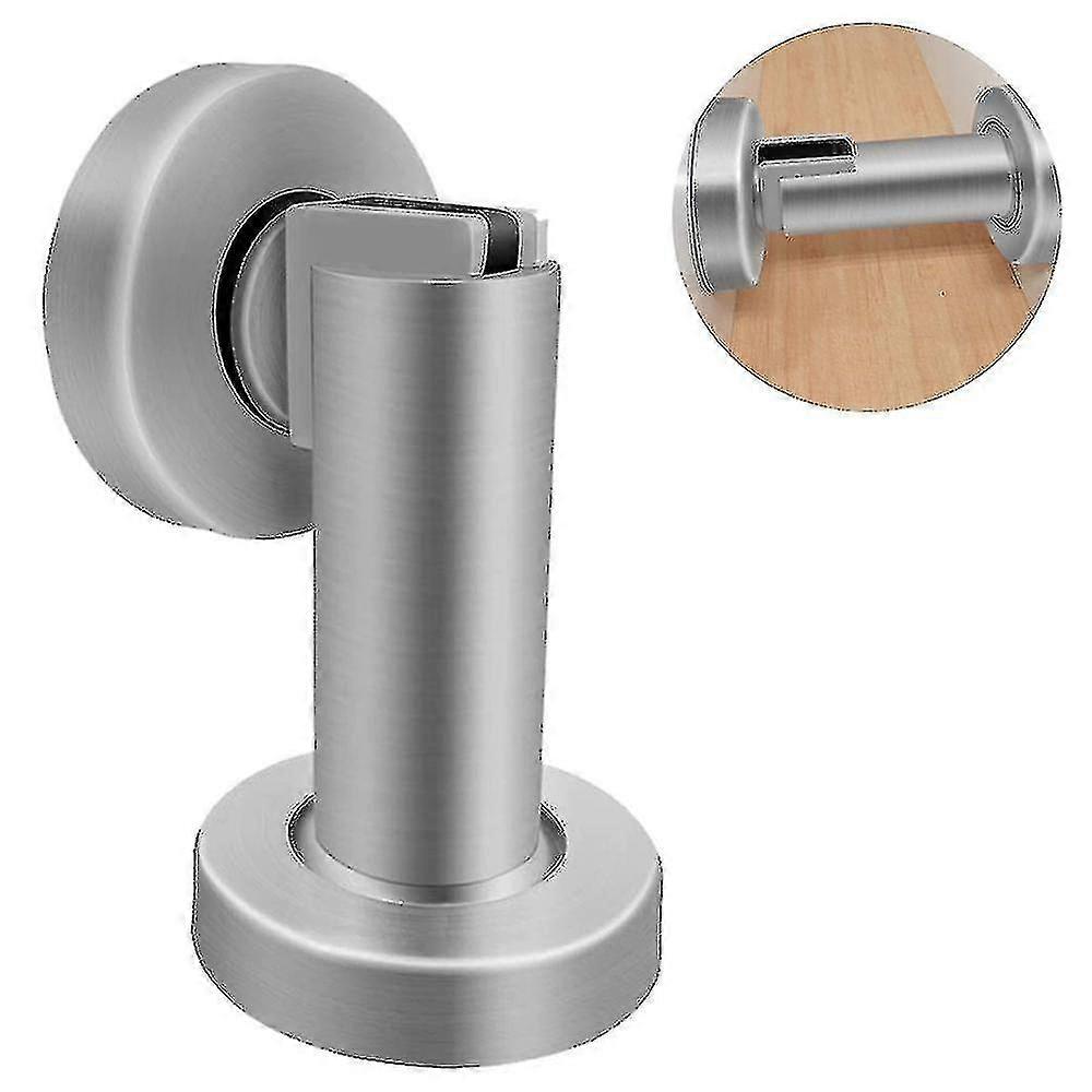 Magnetisk dørstopper, rustfritt stål børstet dørfangst Moderne Solid (kui)