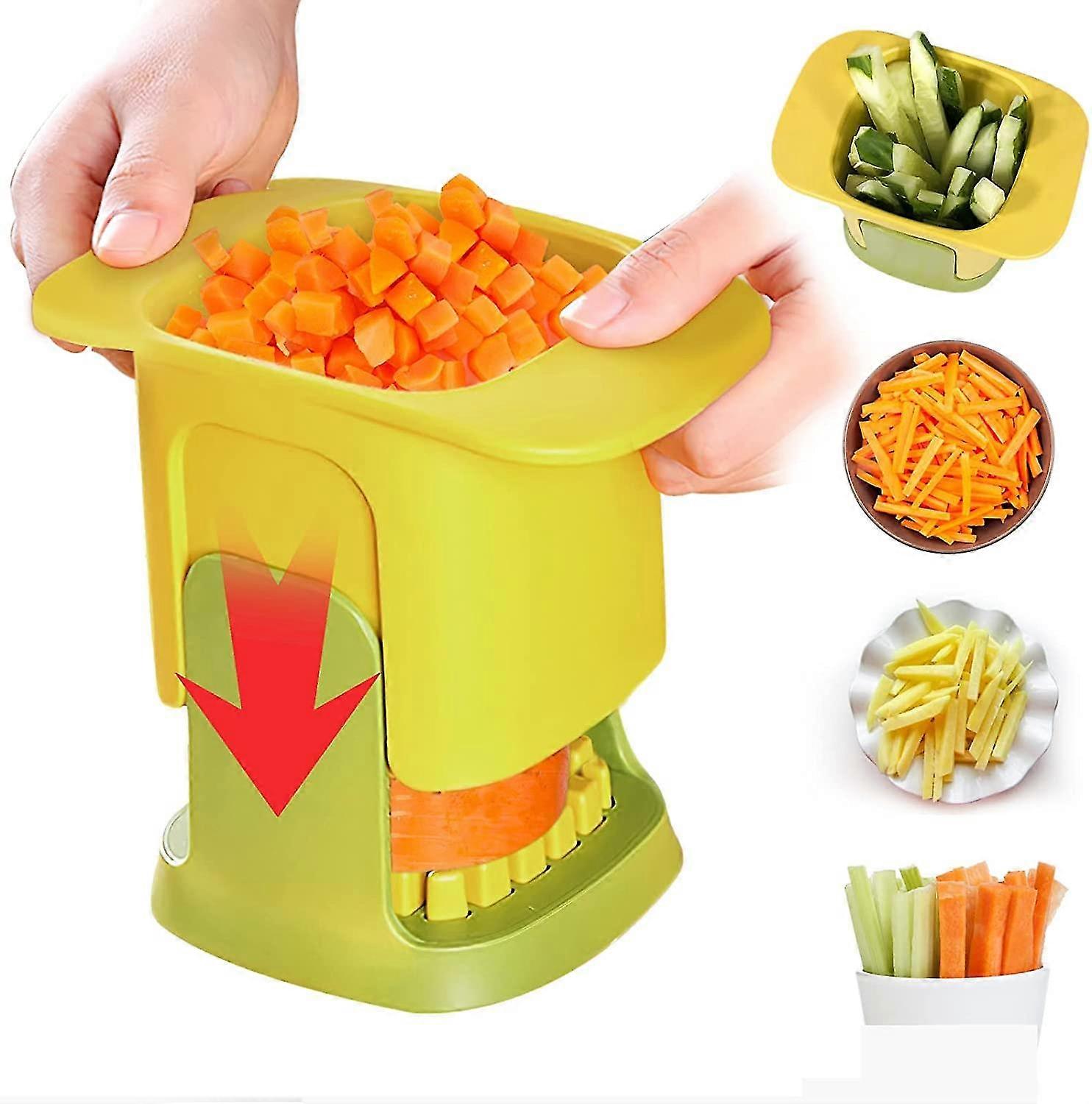 2-in-1 Vegetable Chopper Dicing And Slitting, Chopping Artifact
