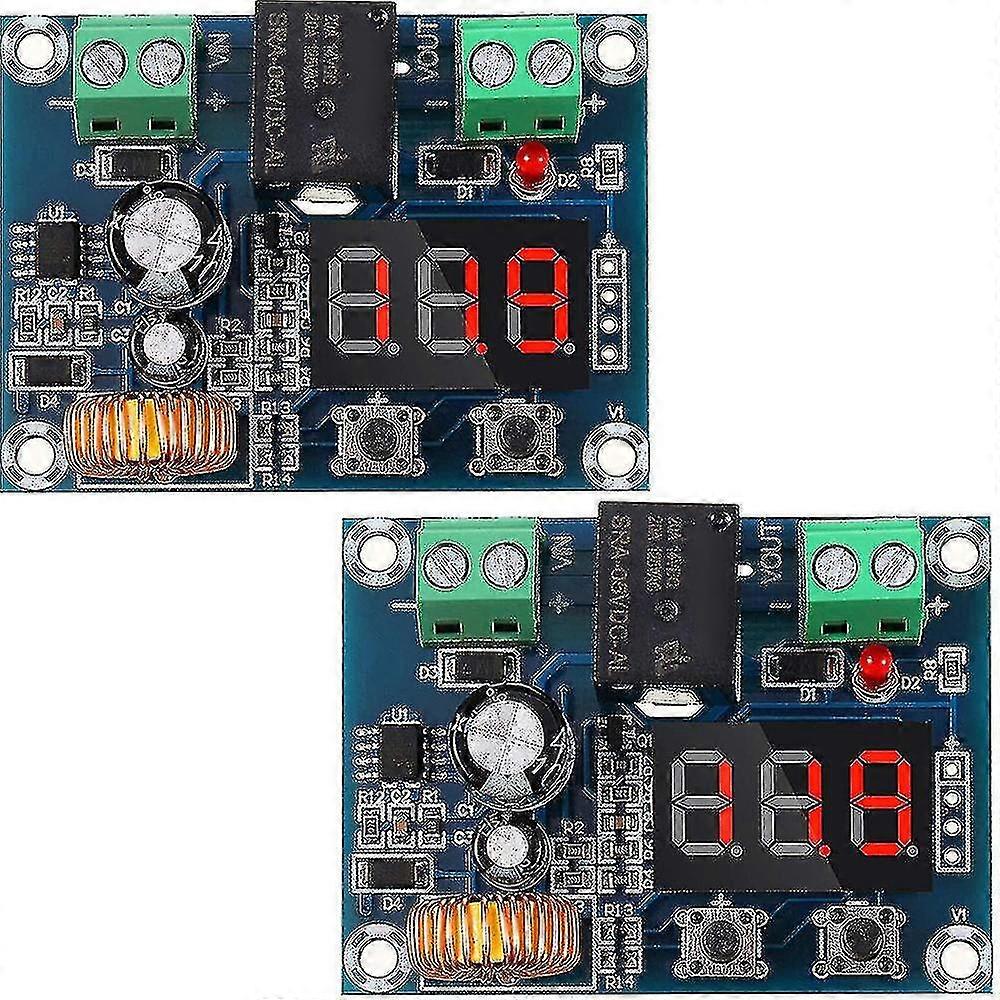 2 Pieces Dc 12v-36v Voltage Protection Module Digital Low Voltage Protector Disconnect Over Dischar
