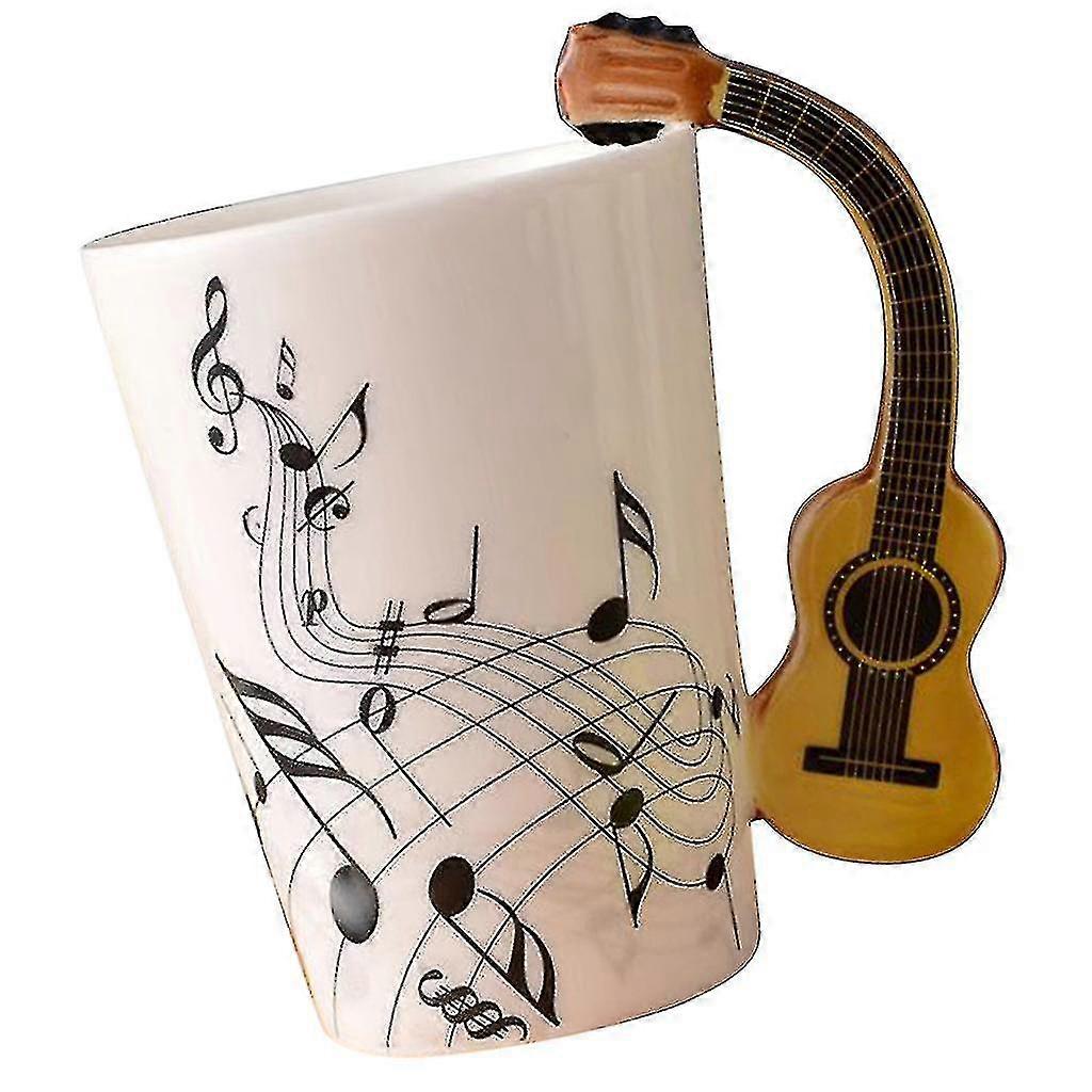 Ceramic Cup Coffee Mug Instrument Creative Gift Black Guitar
