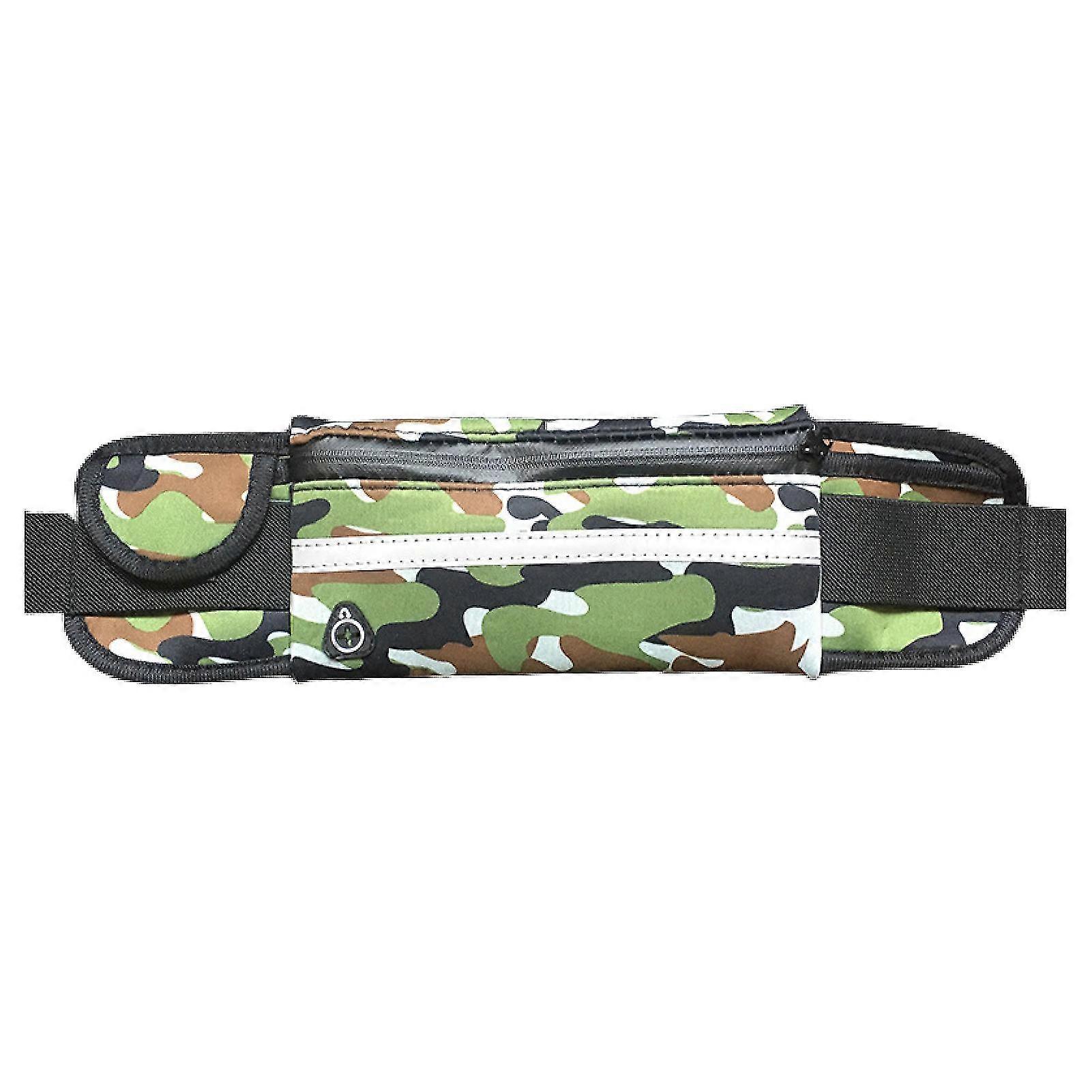 Large-capacity Waterproof Waist Bag Outdoor Phone Holder Belt Pack For RunningCamo Green