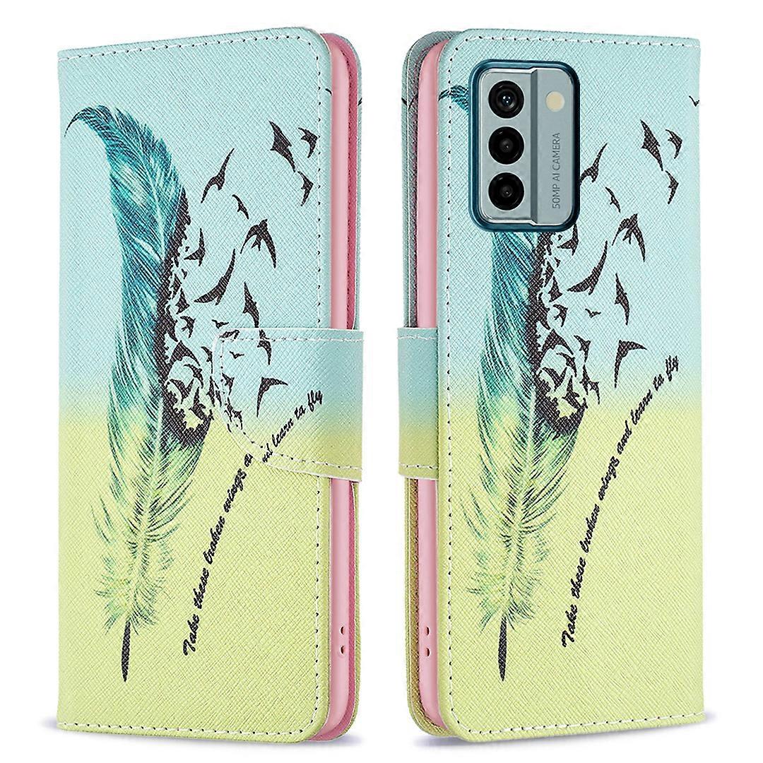 For Nokia G22 Pattern Printing Phone Case Anti-drop PU Leather Wallet Stand Cover