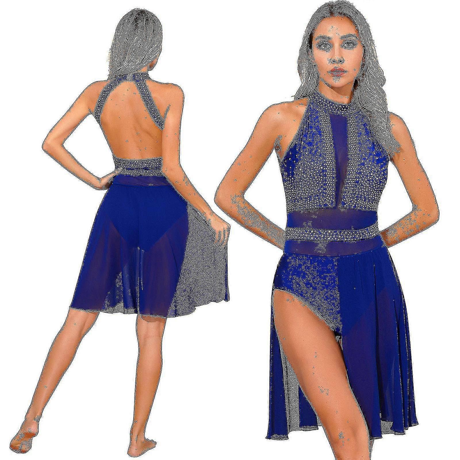 blue lace backless dress Elegant Spaghetti Straps Open Back Mermaid Blue Long Prom Dress –  FancyVestido main image 0