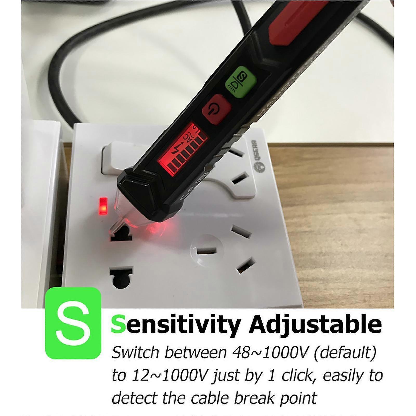 AC Voltage Detector Voltage Indicator LCD Display for Electrician Test Tool