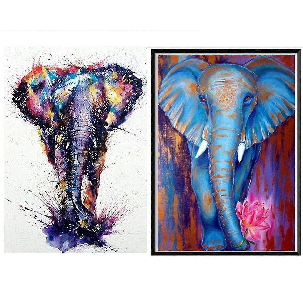 Dww-Kit de peinture diamant 5D (lphant, 30 x 40 cm)