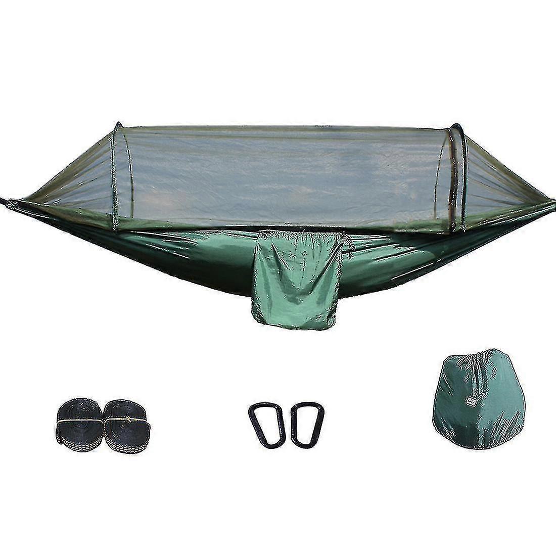Camping Hammock With Net For Hiking Camping Green