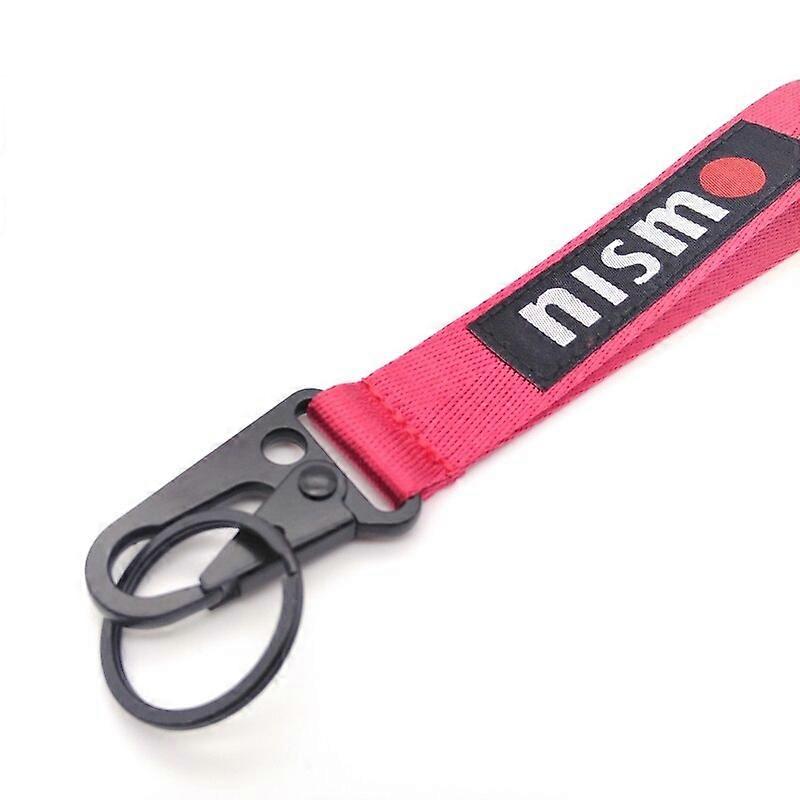 New Jdm Style NISMO Car Keychain JDM Gift Lanyard Keyring Auto Key Steel Spring Clip Key Starp Night Kids Key Pendant JDM