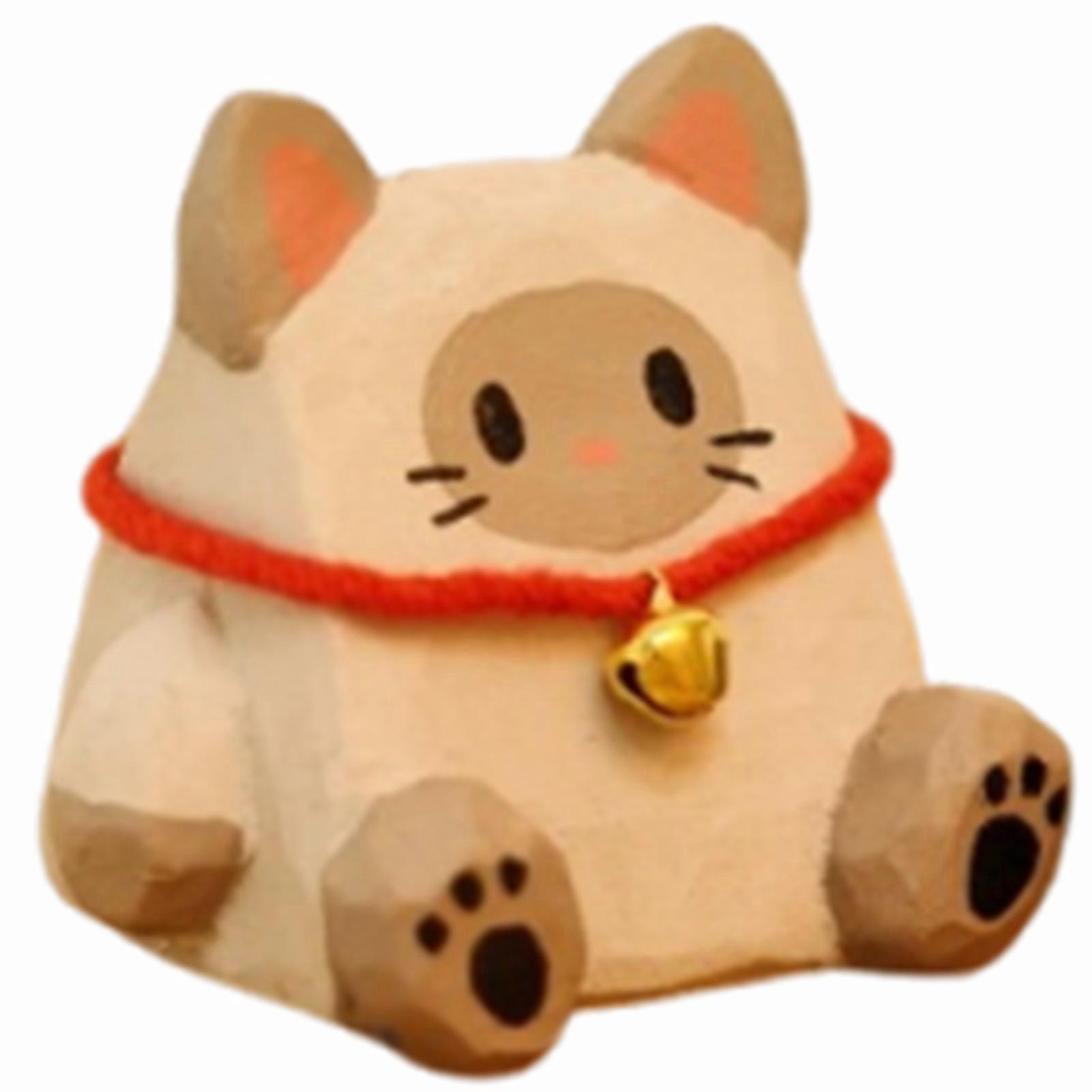 Cute Animal Pen Holder Wooden Carved Animal Pen Stand Single Pen Rest Desktop Ornaments for Home/Office